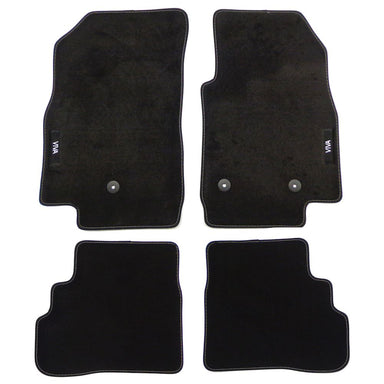 Viva Velour Car Mats - (2014-) - Black with Stitched Edges