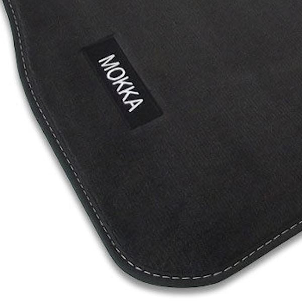 Mokka X Velour Car Mats - (2013-) - Black with Stitched Edges