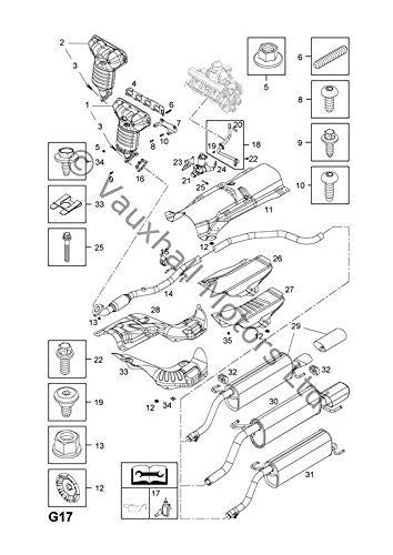 Genuine Vauxhall Corsa D 2007 Exhaust Rear Section / Back Box 13263392