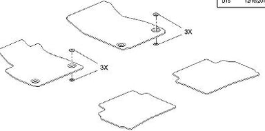 VAUXHALL FLOOR MAT SET - GENUINE NEW - 39122841