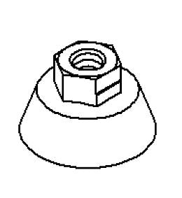 VAUXHALL HEX NUT WITH WASHER - GENUINE NEW - 13189799