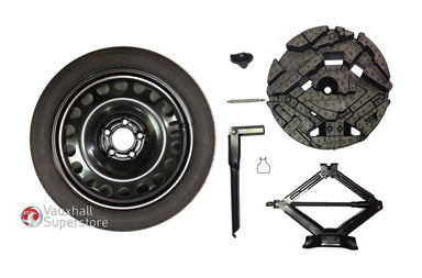Meriva B (2010-) 16 Inch Space Saver Spare Wheel & Jack - Complete Kit