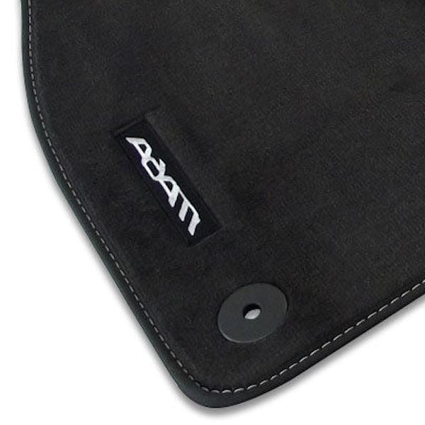 Adam Velour Car Mats - (2006-2014) - Black with Stitched Edges