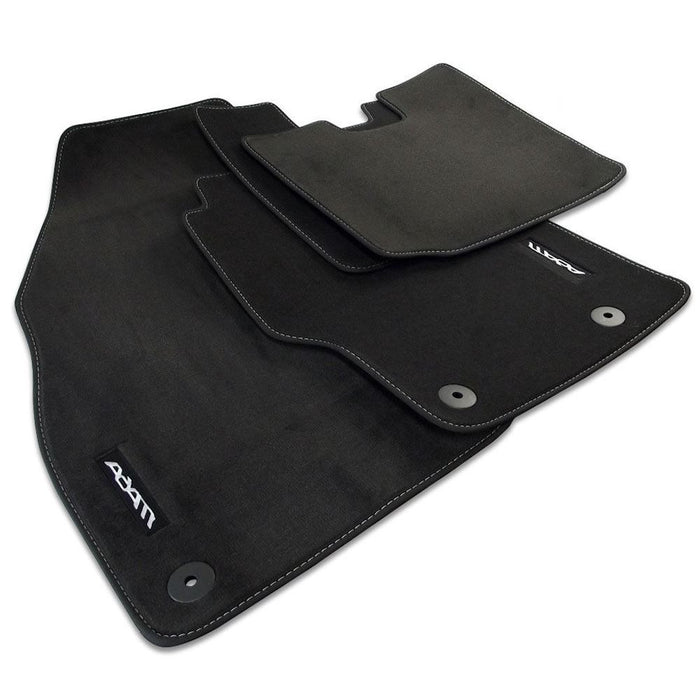 Adam Velour Car Mats - (2006-2014) - Black with Stitched Edges