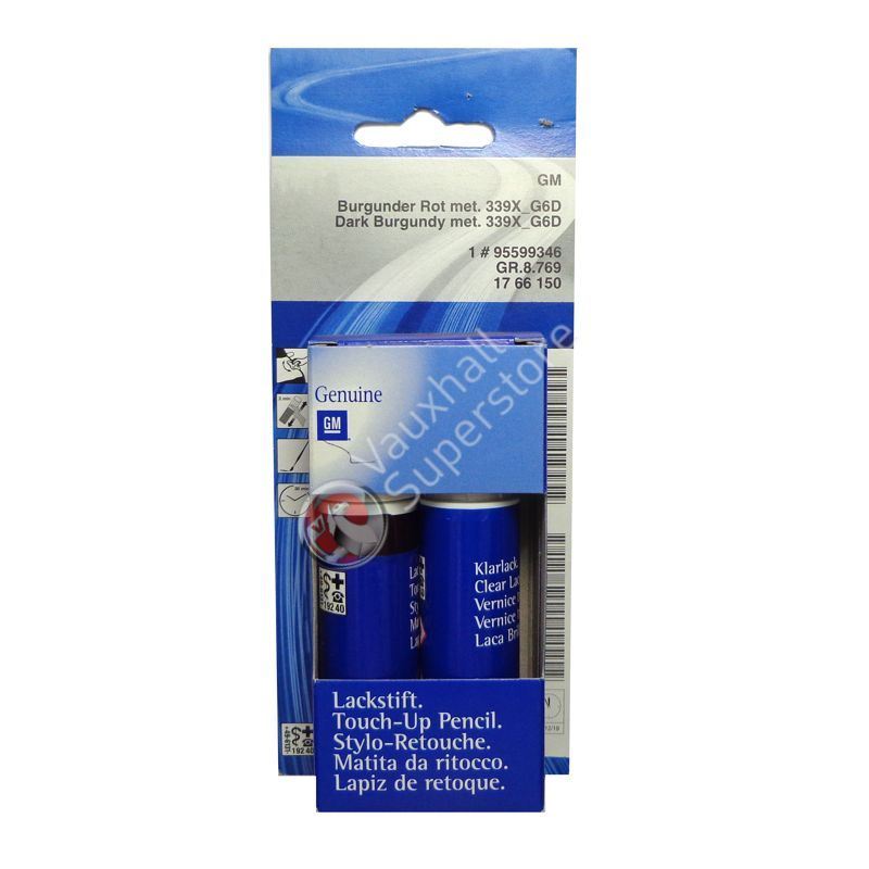 VAUXHALL TOUCH UP PAINT - GENUINE NEW - PAINT CODE 339X - DARK BURGUND ...